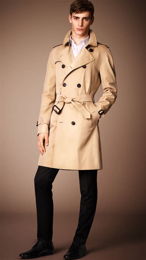 trench burberry uomo nero|Trench Coats for Men .